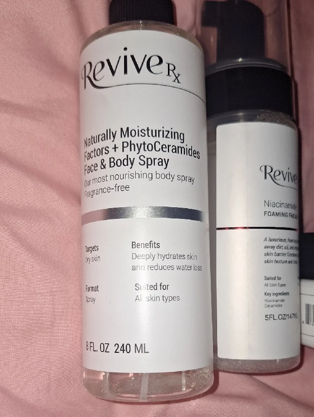 Niacinamide Foaming Facial Cleanser & Hydrating Body Spray Hydrating Pads